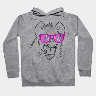 laughing hyena with rainbow glasses Hoodie